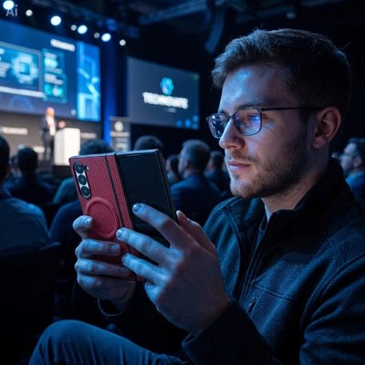 Samsung Galaxy Z Fold protégé par une coque silicone antichoc