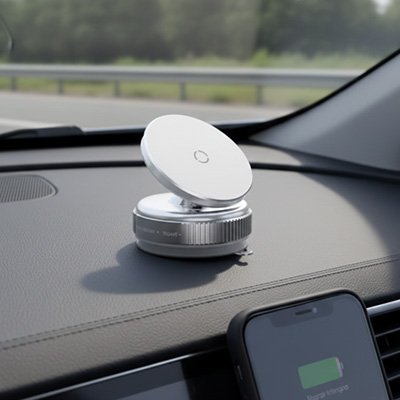 Support téléphone voiture magnétique avec recharge sans fil Qi