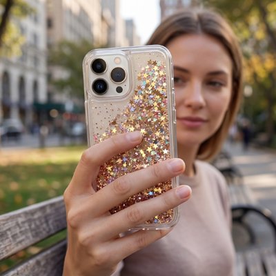 coque silicone pailletée iPhone pro max