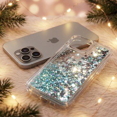 coque silicone pailletée iPhone